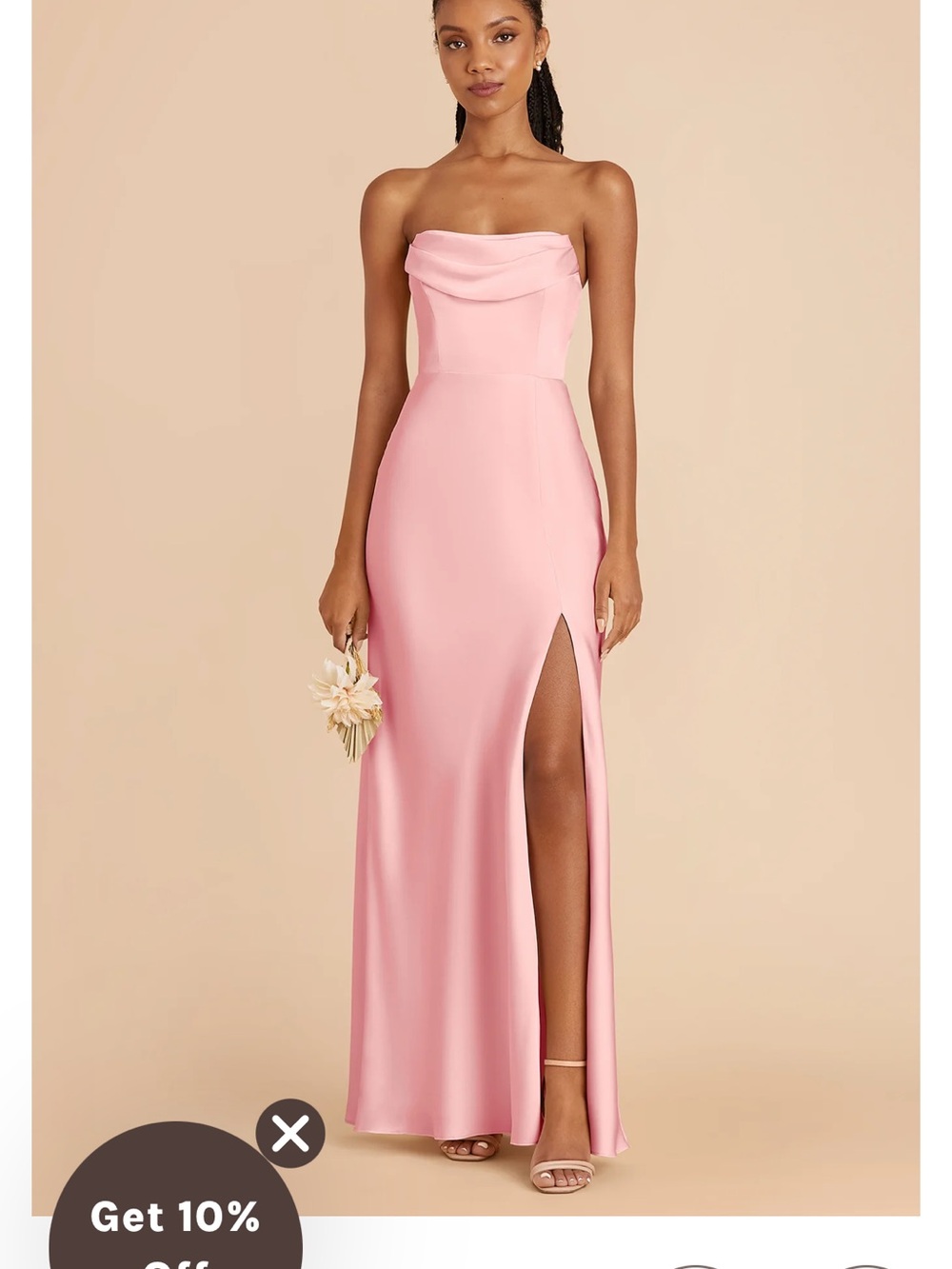Mia Dress Matte Satin Bumblegum Pink Small Bridesmaid Dress